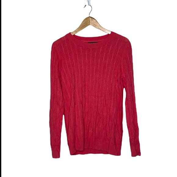 Banana Republic Wool/Cashmere Blend Crewneck Sweater sz‎ Large Coral - Picture 1 of 5